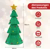A decorative LED Christmas tree with dimensions and suggested uses. Náhled obrázku produktu