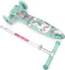 A children's scooter with a unicorn design and its handlebar. Podgląd zdjęcia produktu
