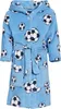 Playshoes Fleece-Bademantel Fußball, in blau, Größe 146/152 Produktbild-Vorschau 1