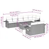 9-tlg. Garten-Sofagarnitur mit Kissen Schwarz Poly Rattan Produktbild-Vorschau 3