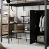 Hochbett mit Schreibtisch, Kleiderschrank und Regal, 90x200 Produktbild-Vorschau 5