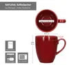 Mäser 6x Natural Kaffeebecher 270ml rot Steingut 6 Pers Produktbild-Vorschau 6