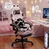 Gaming-Stuhl ergonomisch, Fußstütze, Stoff, verstellbar, Produktbild-Vorschau 2