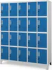 A multi-compartment metal locker unit. Anteprima dell’immagine prodotto