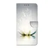 A white background with a flip phone case featuring a lotus flower design. Produktbild-Vorschau