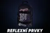 A backpack with reflective elements against a starry night background. Náhled obrázku produktu