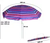 gestreifter Sonnenschirm Sonnenschutz UV-Schutz UPF 50+ Produktbild-Vorschau 4