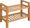 vidaXL Schuhregal mit 2 Etagen 50x27x40 cm Massivholz Eiche Produktbild-Vorschau 7