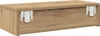 A wooden shelf with metal mounting brackets is shown against a white background. Náhled obrázku produktu