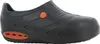 A single black shoe with orange accents is shown against a white background. Produktbild-Vorschau