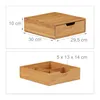 Relaxdays Ladebox van bamboe, ladeorganizer, natuurlijke Productafbeelding-voorbeeld 4