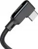 Close-up of a black USB-C cable with a 90-degree angle connector. Anteprima dell’immagine prodotto