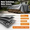 NEMAXX® Abdeckplane 450 g/m² 1,5×5 m Schwarz Alu-Ösen Produktbild-Vorschau 3