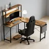ZELURXX Scrivania da gaming a L con illuminazione a LED, Anteprima dell’immagine prodotto 1