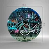 Wanduhr - Rund - Glasuhr - Fahrräder Graffiti Straße Wand - Produktbild-Vorschau 3