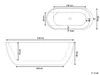 BELIANI Badewanne Weiß Acryl 160 x 75 cm Oval Freistehend Produktbild-Vorschau 3