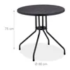 Tavolo da giardino Relaxdays, A x Ø: 75 x 80 cm, tavolo da Anteprima dell’immagine prodotto 4