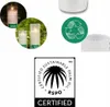 Collage of images showing Bolsius oil candle inserts, a recycling symbol, and a certification logo. Podgląd zdjęcia produktu