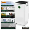 A white dehumidifier is shown next to a collage of images illustrating its benefits. Anteprima dell’immagine prodotto
