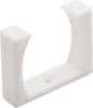 A white plastic bracket for holding a power strip. Produktbild-Vorschau