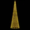 vidaXL Albero di Natale a LED per pennone 1534 LED bianco Anteprima dell’immagine prodotto 3