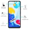 A smartphone with feature callouts and text descriptions. Produktbild-Vorschau