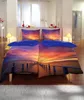 4 teilig Partner Bettwäsche 135x200 cm Steg Sonnenuntergang Produktbild-Vorschau 3