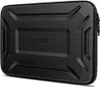 A black laptop case with a textured surface and a raised geometric pattern. Produktbild-Vorschau