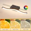 ZMH LED Deckenleuchte Schwarz, Modernes Wellen-Design, 34.5 Produktbild-Vorschau 8