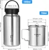 Butelka ze stali nierdzewnej 1050 ml z kubkiem 750 ml - Podgląd zdjęcia produktu 2