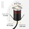 SSC-LUXon JAVO Boden LED Spot warmweiß Aluminium silber Ø Produktbild-Vorschau 5