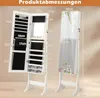 COSTWAY Schmuckschrank neigungsverstellbar, freistehender Produktbild-Vorschau 6