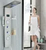 Edelstahl LED Duschpaneel Duschset Regendusche Massage Produktbild-Vorschau 1