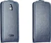 Two views of a blue flip cover case for a smartphone, presented against a white background. Náhled obrázku produktu
