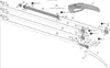 An exploded view diagram of a tool, showing all its individual parts and assemblies. Produktbild-Vorschau