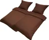 4 teilige Uni Bettwäsche 135 x 200 cm braun Einfarbig Produktbild-Vorschau 2