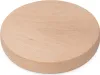 A round wooden cutting board on a white background. Produktbild-Vorschau