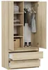 Skříň šatna 90 cm 2 dveře 2 zásuvky FRAMIRE B-9TIP sonoma Náhled obrázku produktu 4