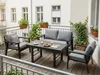 MeXo Gartenmöbelset Aluminium, 4 Personen, Ergonomische Produktbild-Vorschau 1