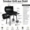 Smoker Grill Holzkohlegrill BBQ Grillwagen Räuchergrill Produktbild-Vorschau 3