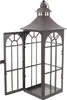Große Metall-Laterne, schwarz, 15x15x45cm, Deko-Laterne, Produktbild-Vorschau 3