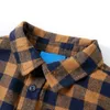 vidaXL Chemise pour enfants à carreaux cognac et bleu 92 Voir les images du produit 2
