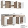 Homestyle4u Küche Küchenblock 200 cm Weiß Küchenzeile ohne Produktbild-Vorschau 3