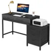 Bureau, bureau d'ordinateur avec 5 tiroirs, table de Voir les images du produit 9