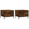 The Living Store Couchtische 2 Stk. Räuchereiche 50x50x40 Produktbild-Vorschau 3