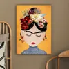 MuchoWow® - Leinwandbilder - Frau - Blumen - Gelb - Kunst, Produktbild-Vorschau 5