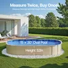 SucceBuy oválná bazénová vložka 15x30ft Unibead style 52in Náhled obrázku produktu 3