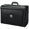 A black leather pilot case is shown against a white background. Produktbild-Vorschau