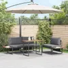 vidaXL Garten Essgruppe 3 stk. Anthrazit Stahl Produktbild-Vorschau 4