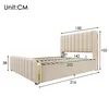Čalouněná postel Flieks 140x200 cm s funkcí nabíjení (USB, Náhled obrázku produktu 4